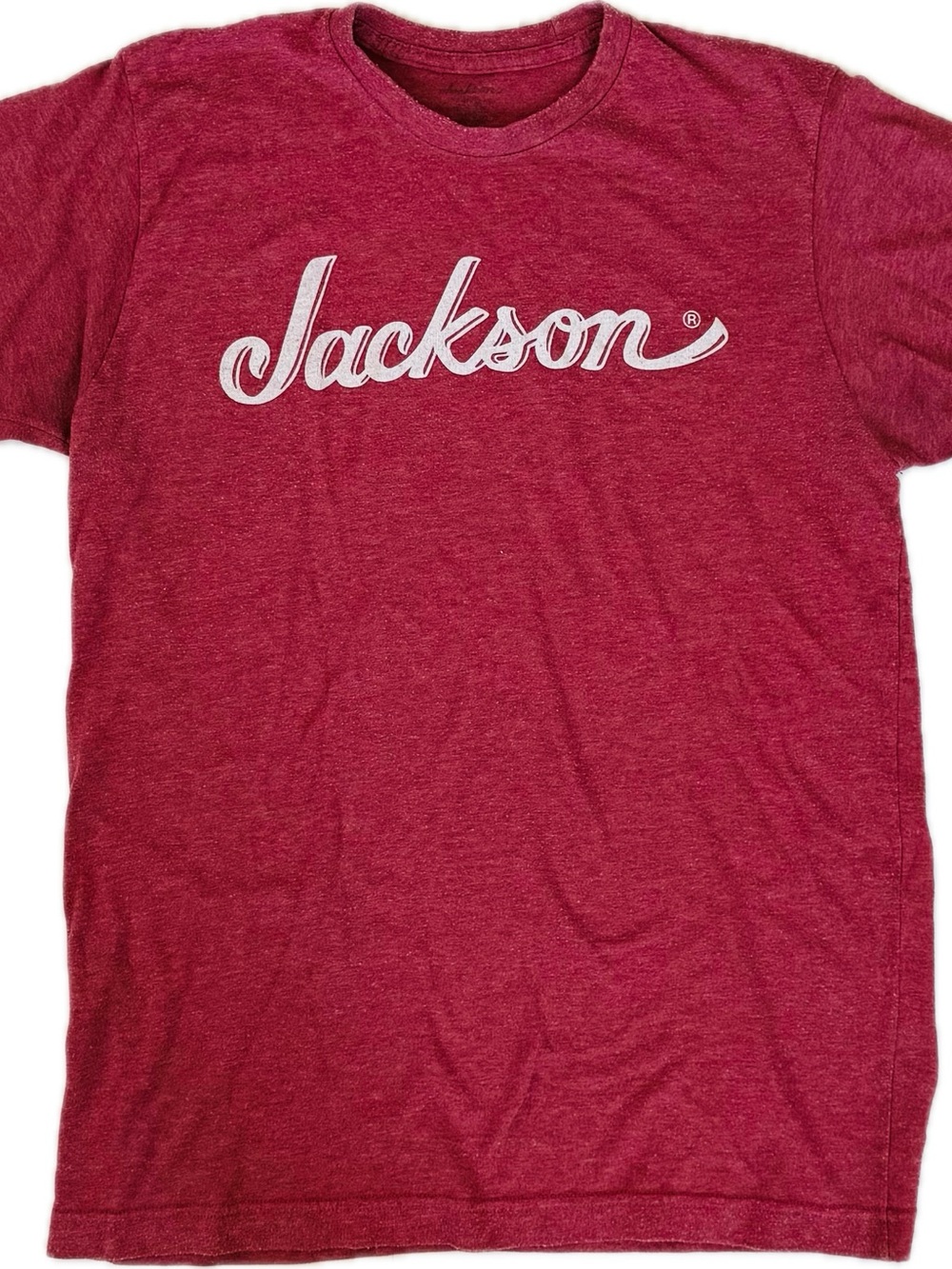 Jackson Red Script Logo Crewneck Tee